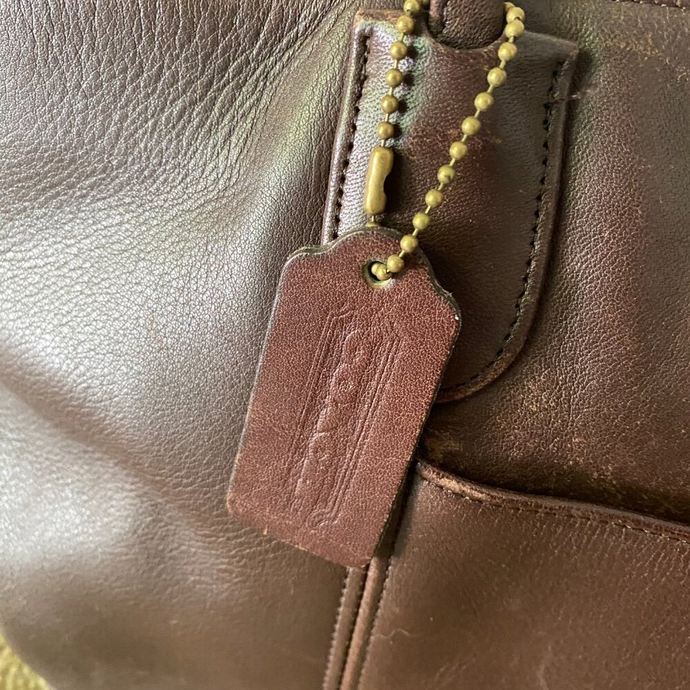 Vintage Coach Leather Tote Bag - Picture 4 of 5